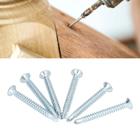 Self Drilling Screws Kit, Full Thread Self Drilling Screw Assortment Corrosion Resistant Rust Proof Excellent Retention 250Pcs For Wood Work