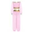 thumbnail image 2 of inhzoy Kids Girls 2-Piece Belly Dance Sequin Tassels Top & Pants Carnival Performance Outfit Pink 6, 2 of 6