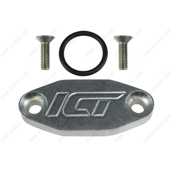 ICT Billet LS Oil Cooler Bypass Plate 4.8 5.3 5.7 6.0 6.2 7.0 LS1 LS3 LQ4 LM7 LC9 ICT Billet 551621 Cooler Delete Block Off