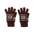 thumbnail image 2 of CTM  Snowflake Pattern Knit Winter Gloves (Men), 2 of 4