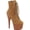 Camel Faux Suede/Camel Multi Mini Glitter, variant on Women's Pleaser Adore 1020FS Bootie