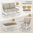 thumbnail image 3 of Costway 8 PCS Patio Furniture Set Patio Loveseat Sofa with 2 Coffee Tables 4 Single Couch, 3 of 7