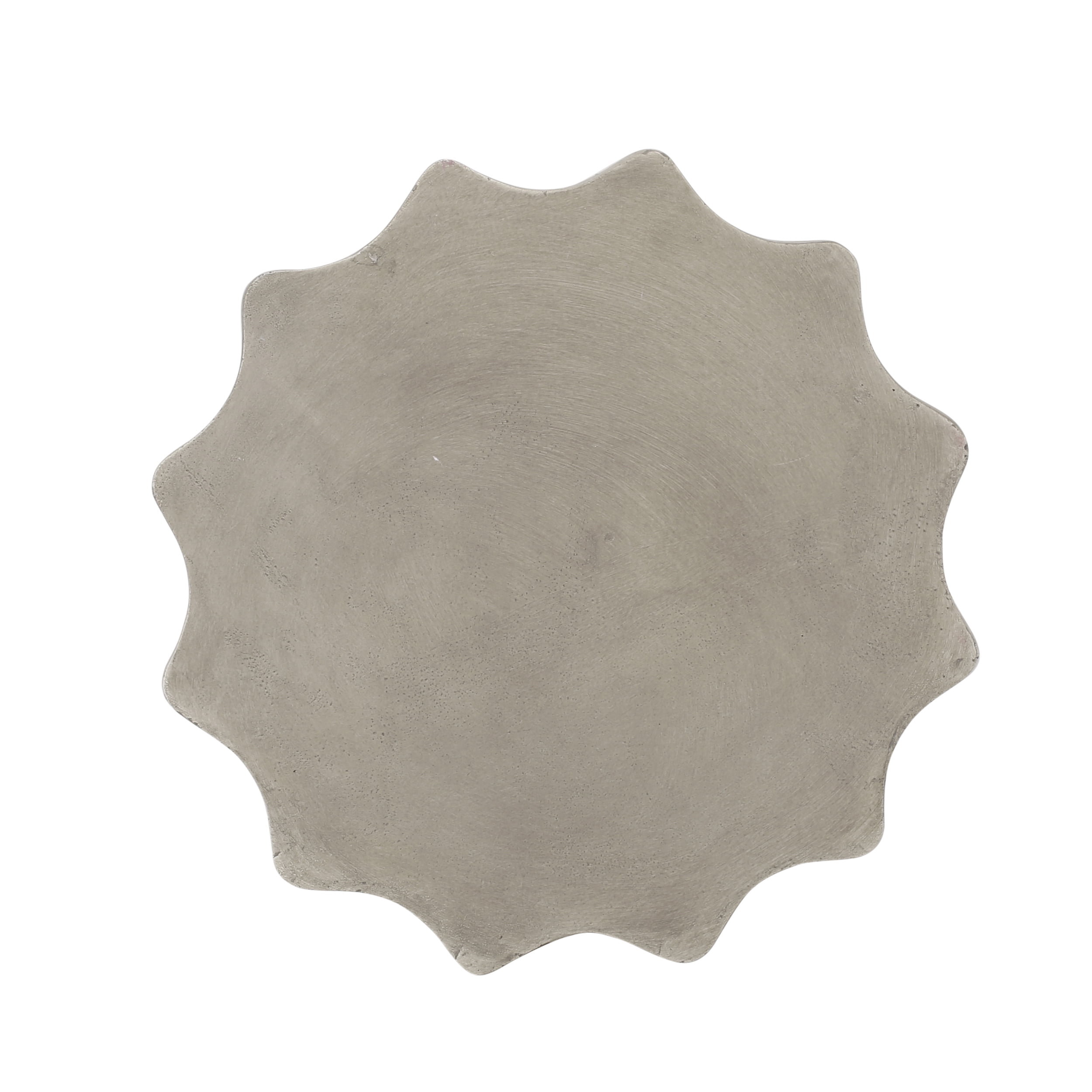 Outdoor Accent Side Table, Concrete Craft Leisure Table for Patio Garden, Copper and Concrete