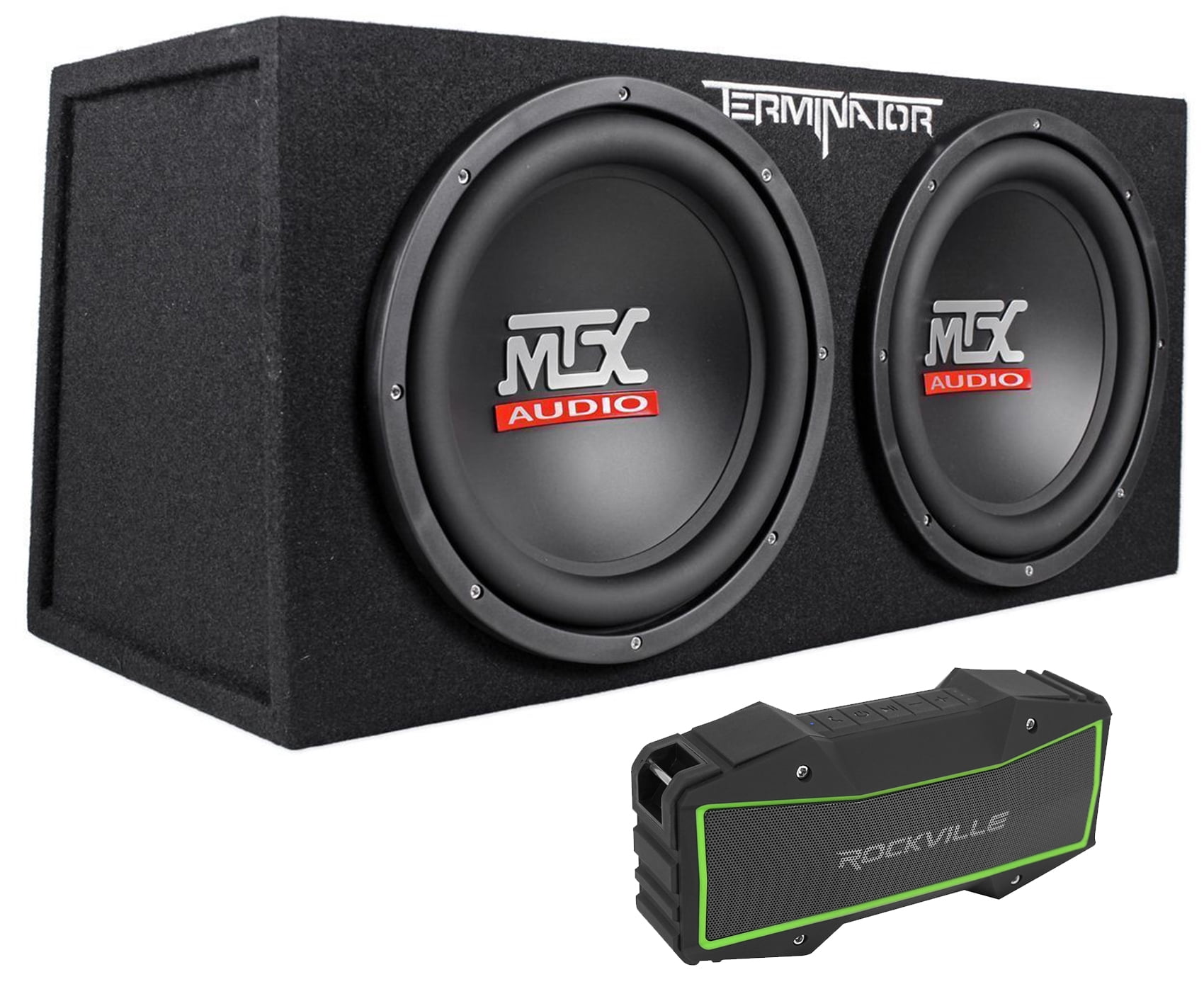 MTX Audio, Dual 12-Inch Car Subwoofer Enclosure, 1200-Watt