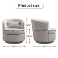thumbnail image 3 of Bonzy Home 360° Swivel Barrel Accent Chair with Lumbar Pillow, Upholstered Fabric Club Chair for Living Room, Bedroom & Reading Room, 3 of 7