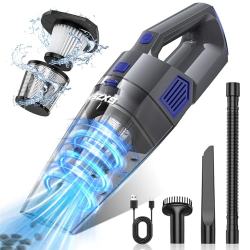 Aspiradora de mano inalámbrica Gxzsk, 15000 PA, potente succión, recargable, portátil, con boquillas múltiples y filtro lavable para casa, oficina, coche y mascotas.