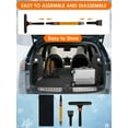 thumbnail image 5 of 3-in-1 Car Snow Brush and Ice Scraper with Silicone Squeegee 90° Fixed Rotation Ergonomic Aluminum Foam Grip Handle 43.3" Extendable for Car Truck SUV Winter Snow Removal, 5 of 6