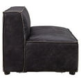 thumbnail image 3 of Pemberly Row Leather Upholstered Modular Armless Loveseat Antique Slate, 3 of 5