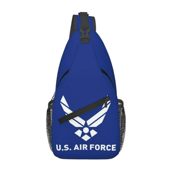 Department Of The Air Force Chest Sling Bag Crossbody Shoulder Backpack Adjustable Lightweight Travel Hiking Casual Daypack Unisex