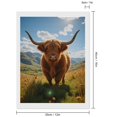 thumbnail image 2 of Diamond Art Kits for Adults, Grassland Bull Peaceful Vista 5D Diamond Painting Kits for Adults Beginners, DIY Full Drill Diamond Painting, Gem Art and Crafts 12x16, 2 of 7