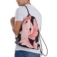 thumbnail image 5 of Japuie Cute Axolotl Sakura Blossoms A Print Drawstring Backpack,Drawstring Bags, Draw String Back Bag,Sport Gym Bag for Sports, Gym, Travel, Swimming, Beach -Small, 5 of 7