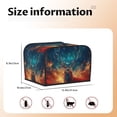 thumbnail image 5 of Honeii Celestial Stag Cosmic Glow Print 4 slice Toaster Cover, Two Slice Toaster Dust-proof Cover For Kitchen Small Appliance and Fingerprint Protection, 5 of 7