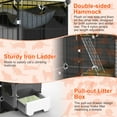 thumbnail image 5 of Moclever 3 Tier Cat Playpen Cage, Detachable Metal Wire Indoor Cat Kennel with Litter Box Hammock Ladder for 1-2 Kittens, 28x14x42", 5 of 15