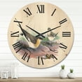 thumbnail image 2 of Designart 'Ancient Bird Illustration II' Farmhouse Wood Wall Clock, 2 of 5