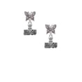 thumbnail image 2 of Delight Jewelry Silvertone 3-D ''Bite Me'' Stamp Silvertone Antiqued Butterfly Post Earrings, 2 of 4