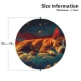 thumbnail image 2 of Fuzoiu Colorful Starry Sky Sleep Dog Print Leather Coasters Set,Drink Coasters Set of 4,for Tabletop Protection, Durable PVC Coasters,Home Décor and Housewarming Gift-Round Shape, 2 of 6