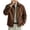 Brown, variant on Fanshiluo Men's Collared Faux Suede Zip Up Jacket, Long Sleeve Casual Lightweight Outerwear Coat,Size S-2XL