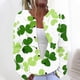 thumbnail image 1 of Cárdigan informal de punto con estampado del Día de San Patricio para mujer, abrigo con botones, 1 of 5