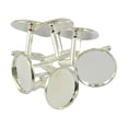 thumbnail image 1 of 6pcs / Lot Espacios en de Gemelos Chapados en Plata con Ajustes de Cabujones de Bisel de 20 Mm, 1 of 7