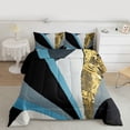 thumbnail image 2 of jejeloiu Vintage Geometric Design Twin Comforter Sets,Abstract Triangle Print Bedding Set For Adult Reversible 2pcs, 2 of 8