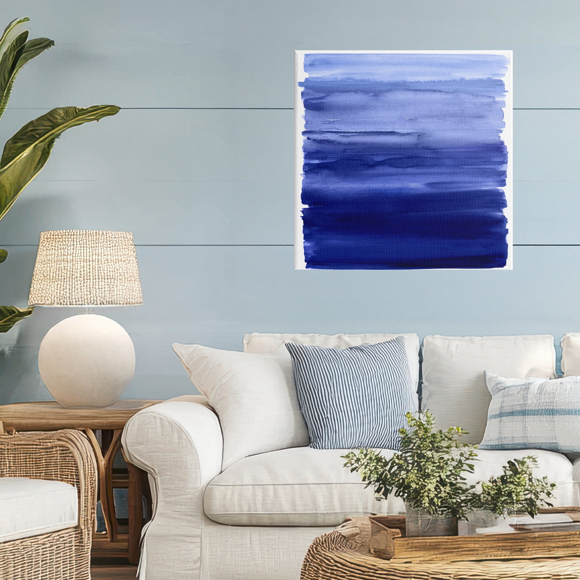 Stupell Industries Indigo Ombre Gradient Canvas Wall Art, design by Allie Corbin