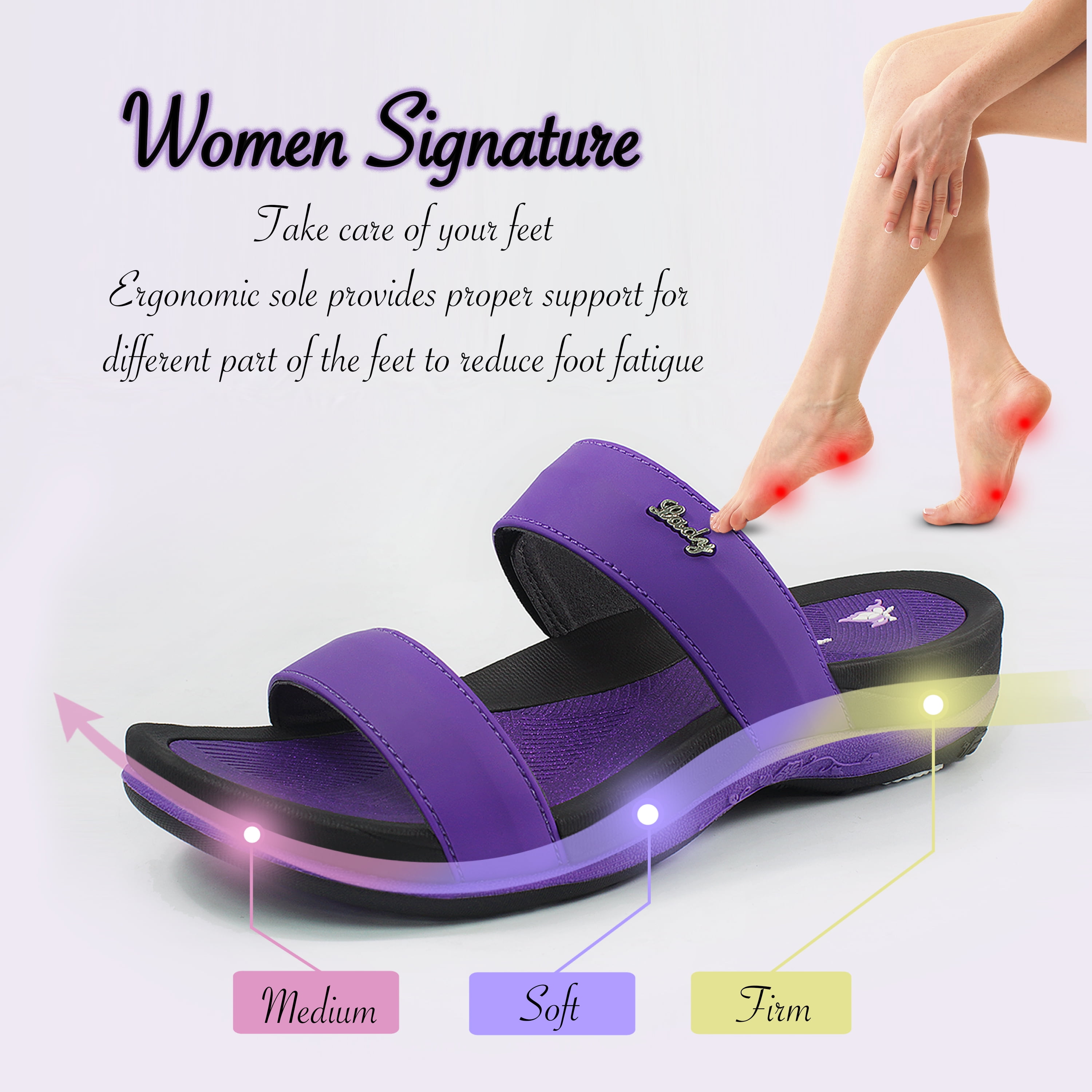 GP Signature SNAP LOCK Sandals for Women: 9179 Grey-22, EU35