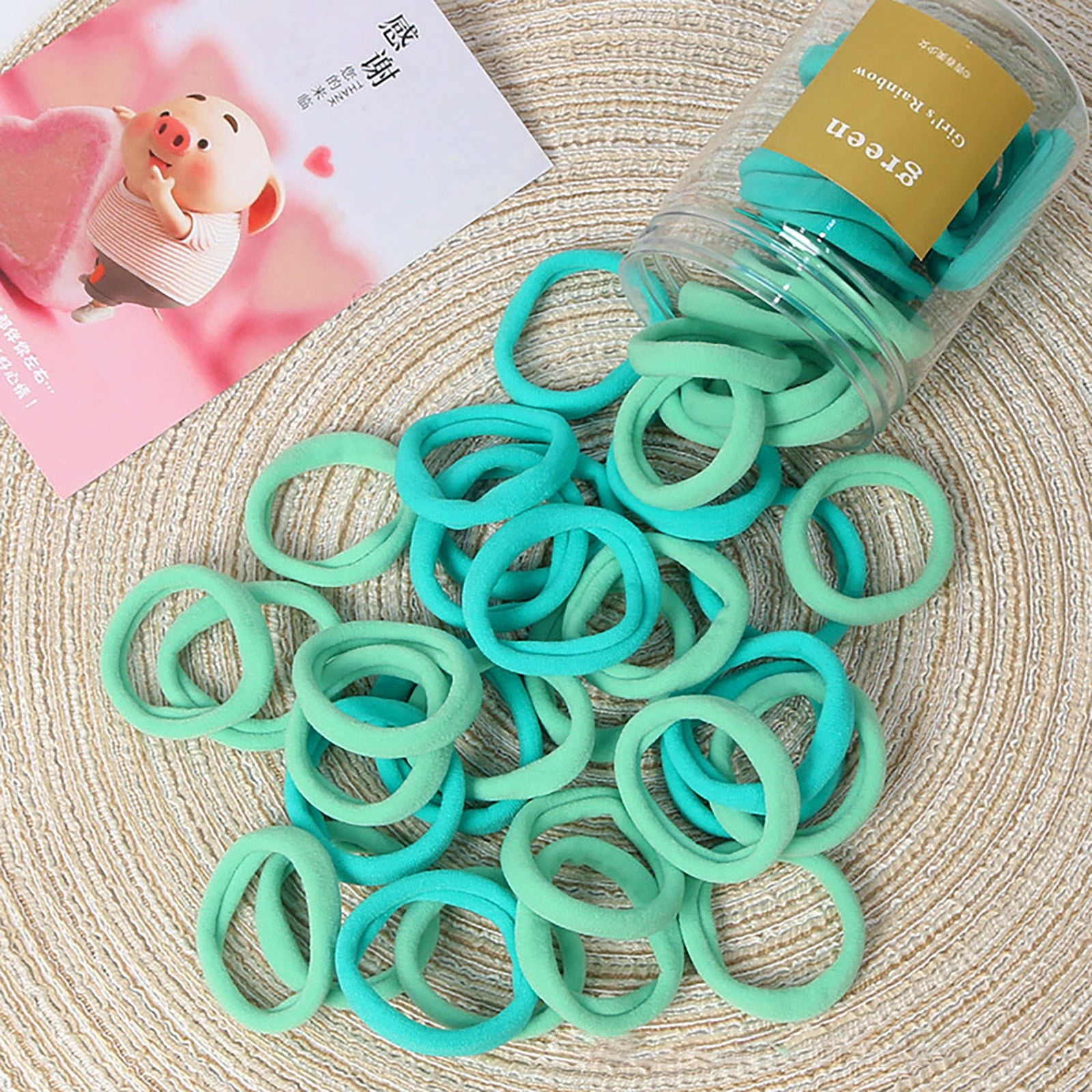 Hair Rope 50Pcs Candy Color Hair Ties Band – Thick Cotton  display picture 1