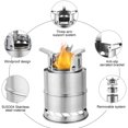 thumbnail image 4 of Estufa de leña portátil, estufa de leña portátil plegable, estufa de leña inoxidable para barbacoa, senderismo, Camping, Picnic Sincero Electrónica, 4 of 5
