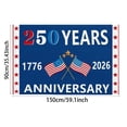 thumbnail image 3 of Us 250 Flag – 250th Anniversary USA Double Sided 3-Ply Outdoor Flag, We The People 1776-2026 Patriotic Yard & House Banner for 4th of July (3X5), 3 of 5
