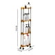 thumbnail image 3 of RKSTN Clamp shelf Slim Rolling Storage Cart For Laundry Room Organization, 4 Tier Mobile Shelving Unit With Wheels Rolling Utility Cart Storage Rack For Kitchen Bathroom Laundr, 3 of 6