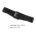 thumbnail image 2 of AURARMLET Cinturón Punk De Cuero PU Negro Con Estilo Y Agujeros Tachonados Para, 2 of 8