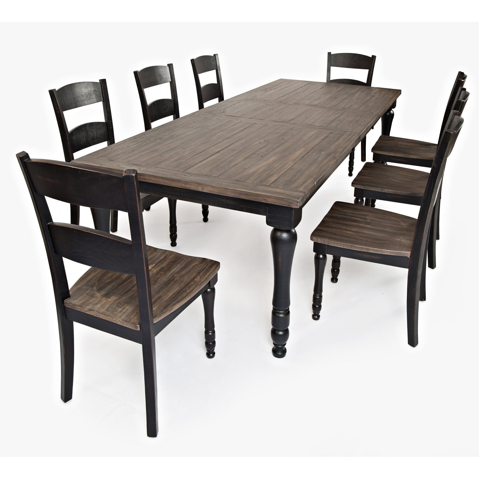 Jofran Madison County Rustic Reclaimed Pine Farmhouse Rectangle Extension Dining Table