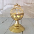 thumbnail image 1 of CEHVOM Pillar Candle For Dining Table Decorative Metal Candlestick Holders Star Hollow-Out, 1 of 6