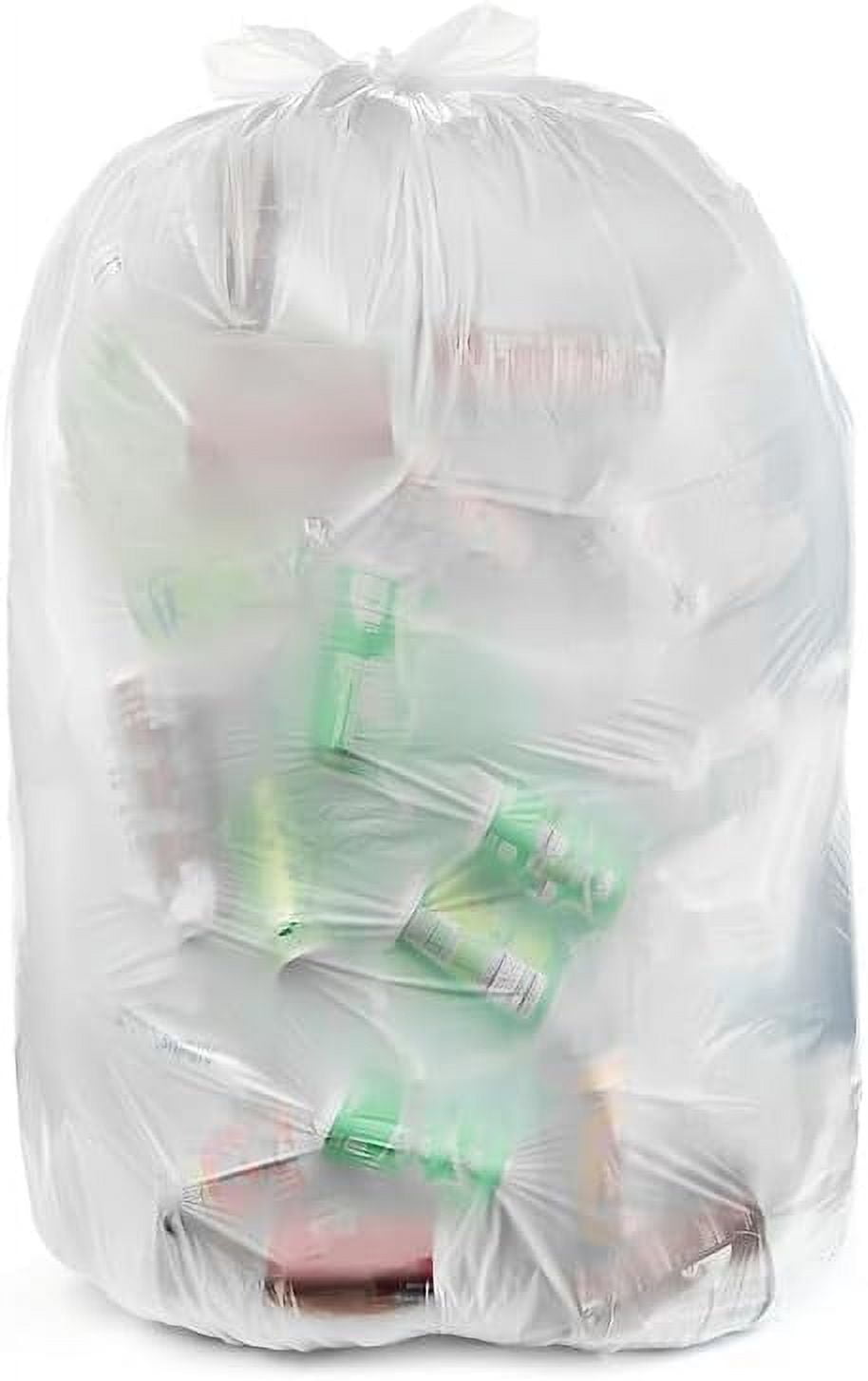 Aluf Plastics 33 Gallon 2 MIL (eq) Clear Heavy Duty Garbage Bags - 33" x 39" - Pack of 100 - For Industrial, Recycling, Storage, & Outdoor