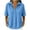 *Light Blue, variant on Women's Waffle Knit Short Sleeve Henley Blouse, Ladies' Collared V-Neck Casual Tunic Top, Button Down Solid Color Shirt For Women,Purple,S-3XL