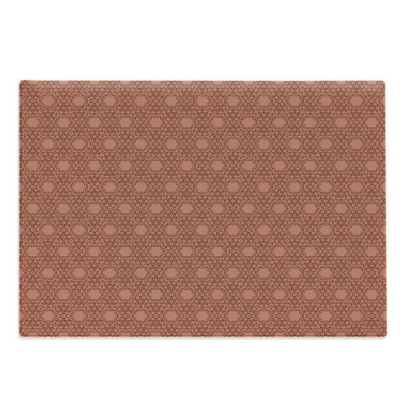 Abstract Cutting Board, Abstract Digitally Generated Pattern with a Floral Layout Traditional, Decorative Tempered Glass Cutting and Serving Board, in 3 Sizes, by Ambesonne
