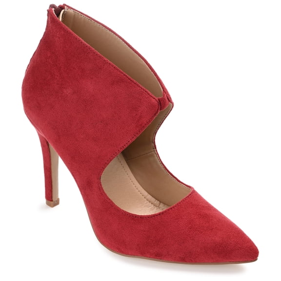 Journee Collection Womens Junniper Back Heel Zip High Stiletto Pointed Toe Pumps