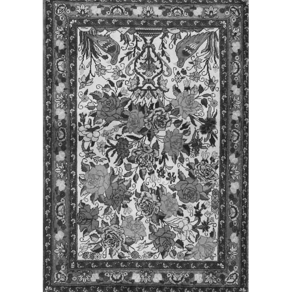 Ahgly Company Indoor Rectangle Animal Gray Traditional Area Rugs, 5' x 7'