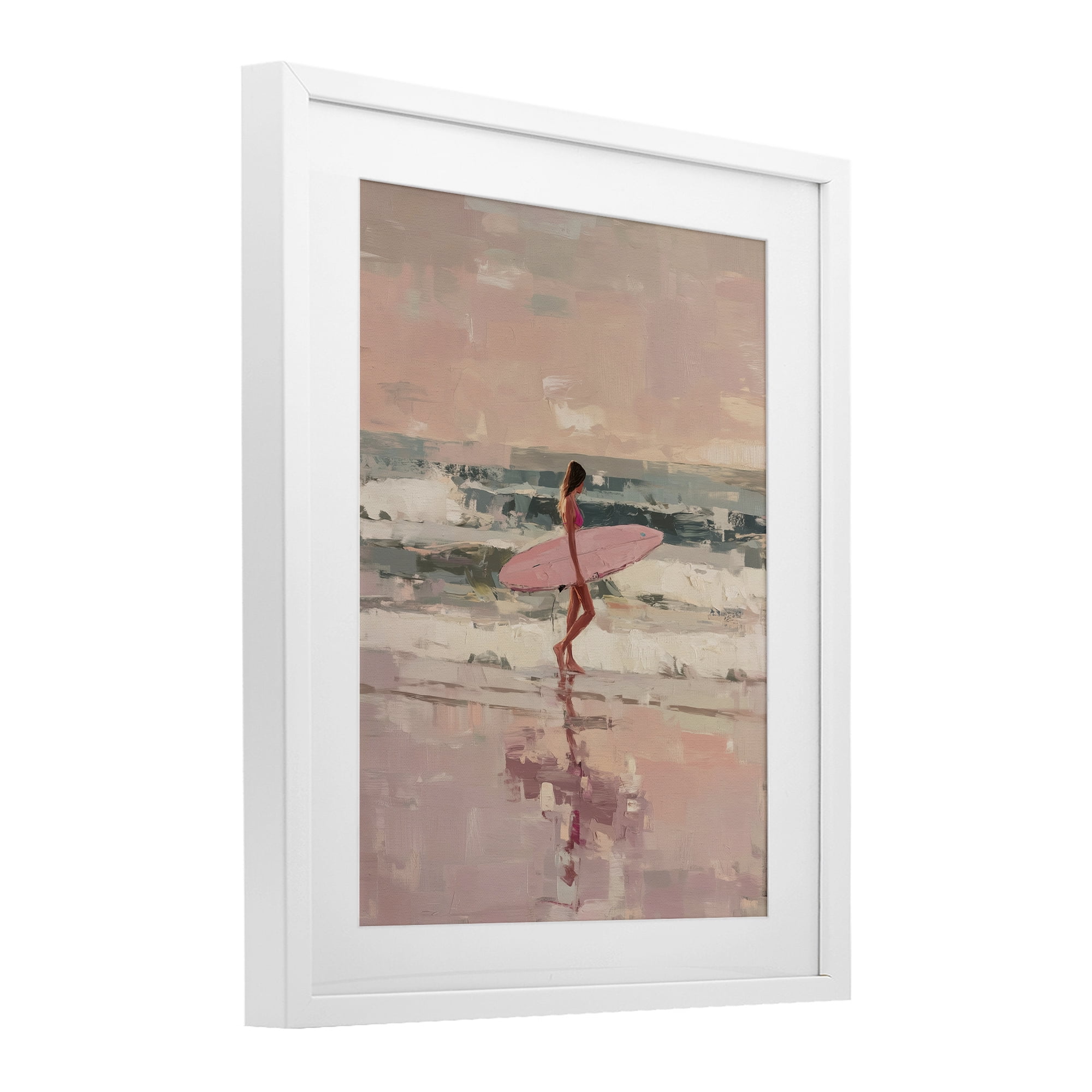Stupell Industries Rider Of The Waves White Framed Print Under Glass, design by Svetlana Aleynikova