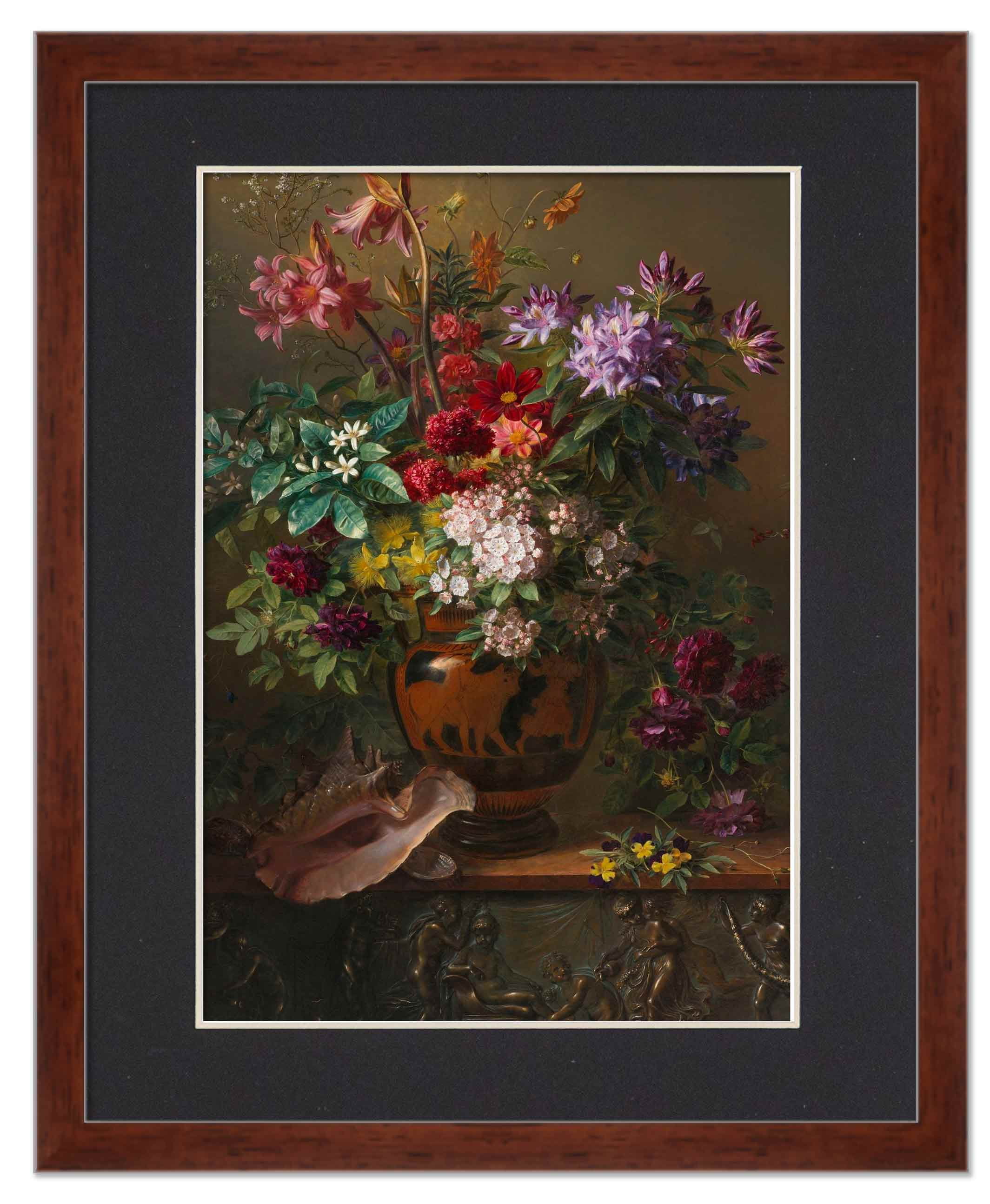 12x18 Frame Walnut With White Picture Mat For 12x18 Photo - Walnut 18x24 Frame To Display Print or