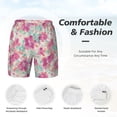 thumbnail image 5 of Lsque Mens Swim Trunks Purple Watercolor Flowers Pattern - Bathing Suit Compression Liner - Beach Swim Shorts Swimwear - (S-3XL) - Stretch Quick Dry -XX-Large, 5 of 9