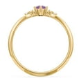 thumbnail image 4 of Bague Ovale avec Accents d'Épaule - Améthyste (Février), 4 of 5