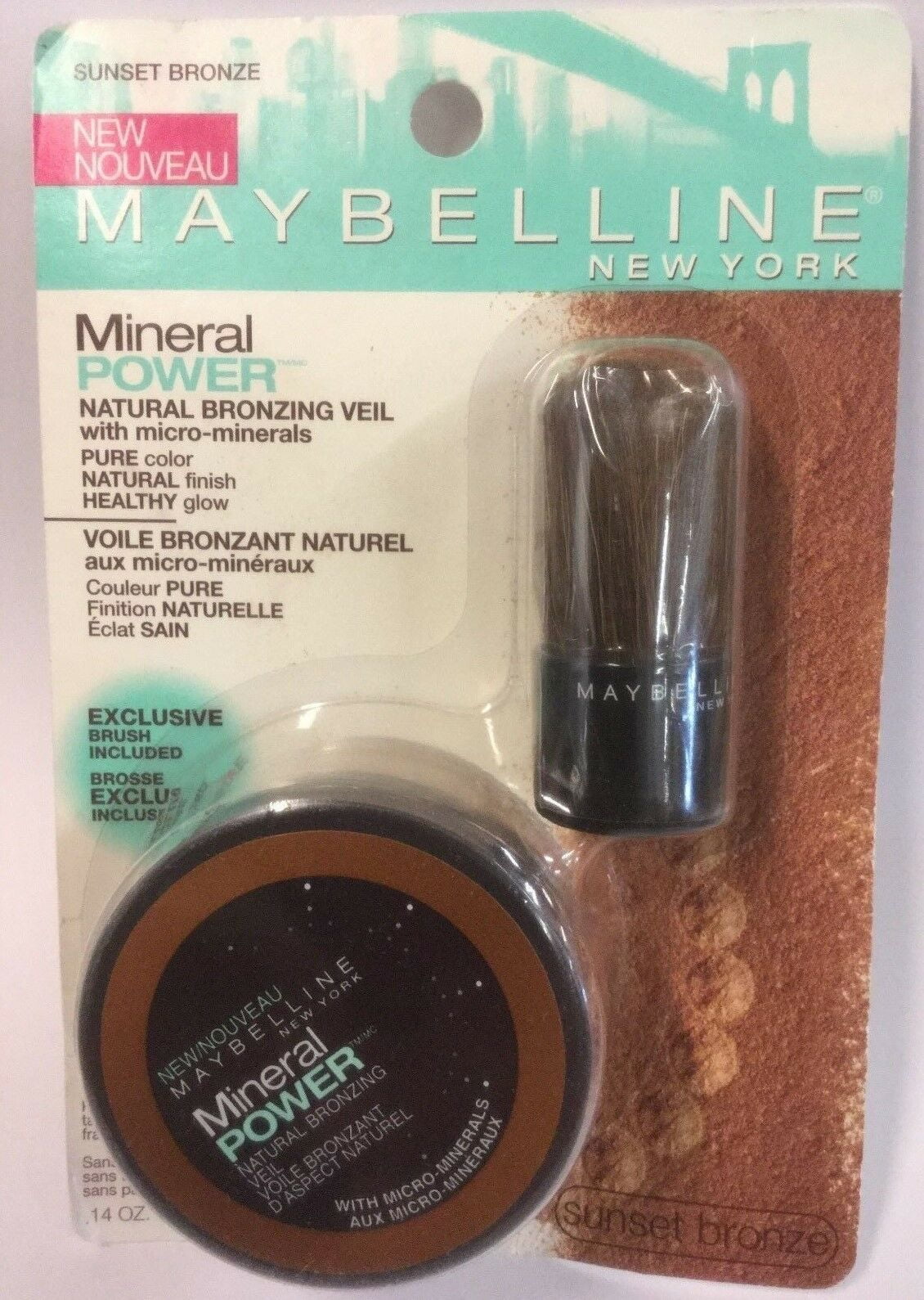 Maybelline Mineral Power Natural Bronzing Veil, SUNSET BRONZE Bronzer .14oz NEW