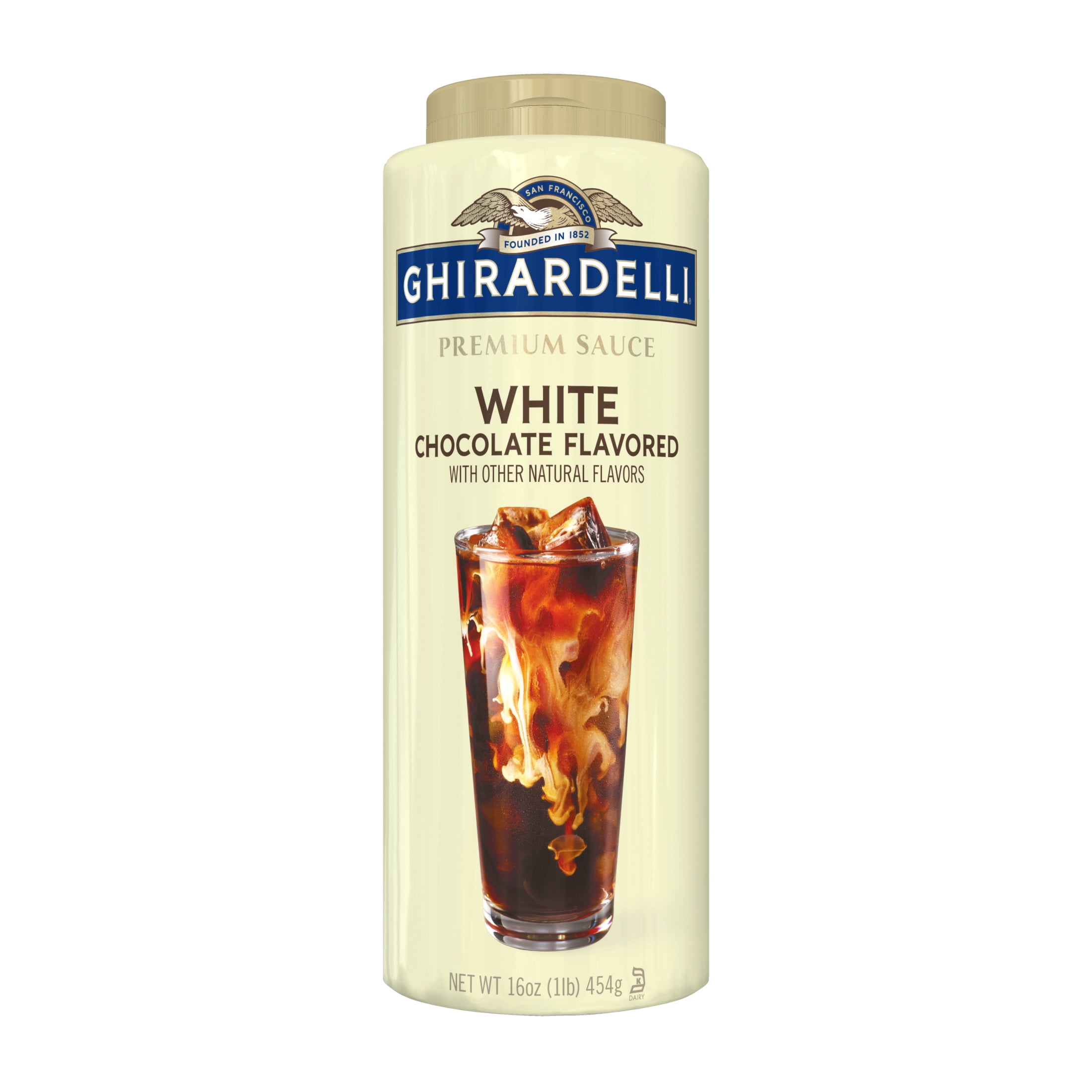 GHIRARDELLI Premium White Chocolate Flavored Sauce, 16 oz Bottle