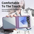 thumbnail image 6 of Clear Case for Samsung Galaxy Z Flip 5, Build in Screen Protector HD Transparent Not-Yellowing Hinge Protection Shockproof Anti-Scratch Slim Fit Phone Case Cover for Samsung Galaxy Z Flip 5, Purple, 6 of 7