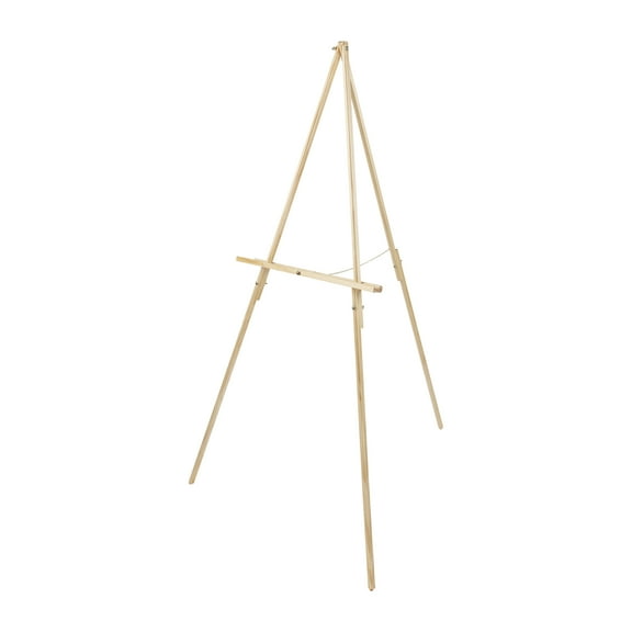 Creative Mark Lightweight Easel Stand for Art Display - Versatile Welcome Sign Stand, Wood Easel Stand for Indoor/Outdoor Use, Sturdy Construction with Non-Skid Feet - Ideal for Photos, Foam Boards