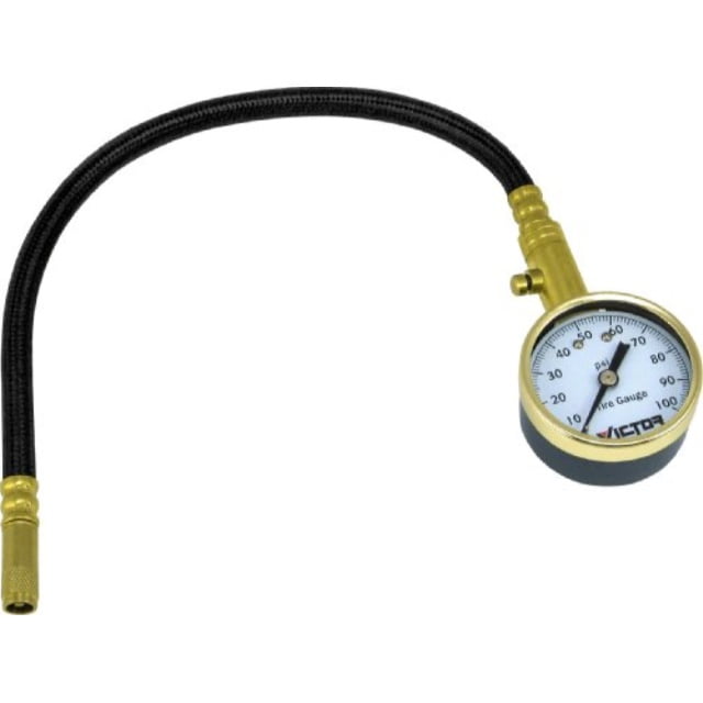 victor 225601088 dial tire gauge with flexible hose