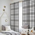 thumbnail image 5 of Blackout Kids Curtains,Black Gray and White Checkered Pattern Childrens Insulated Curtains Set Of 2,Bedroom Essentials,Toddler Room Decor 52"x84", 5 of 5