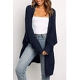 thumbnail image 2 of SURJDE Women's Long Batwing Sleeve Open Front Chunky Knit Cardigan Sweater, 2 of 7