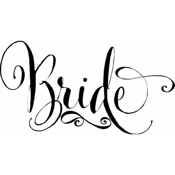 Custom Decals Bride Wall Art Size: 8 X 20 Inches Color: Black